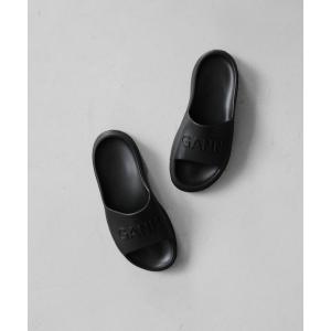 専用です。GANNI フリルブラックサンダル アンテプリマ ANTEPRIMA 【大きいサイズ】小花モチーフフット