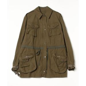 「MONCLER」 KYNANCE ミリタリージャケット 1 グリーン レディース