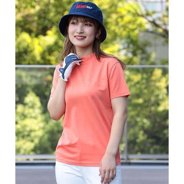 「BEAMS GOLF」 半袖Tシャツ LARGE オレンジ レディース