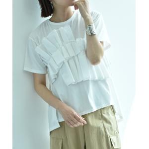 tシャツ Tシャツ レディース ＴＣブロードアシメフリルＴシャツ｜ZOZOTOWN Yahoo!店