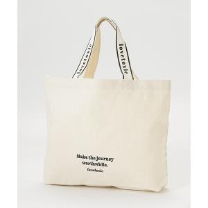 トートバッグ バッグ ロゴ刺しゅう横型トート