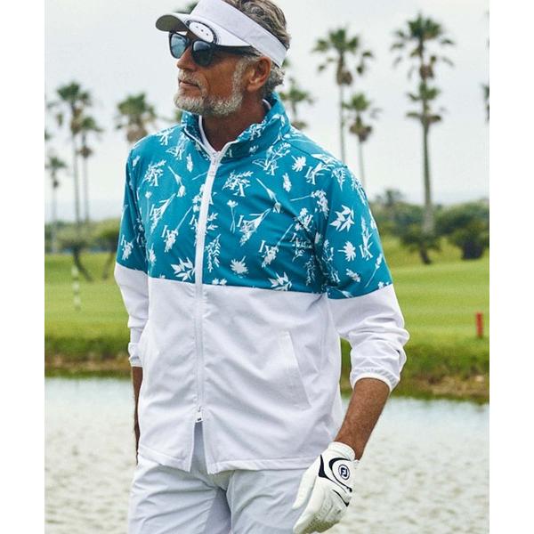 パーカー LUXEAKMPLUS(リュクスエイケイエムプラス)ゴルフ ボタニカル2wayパーカー メ...