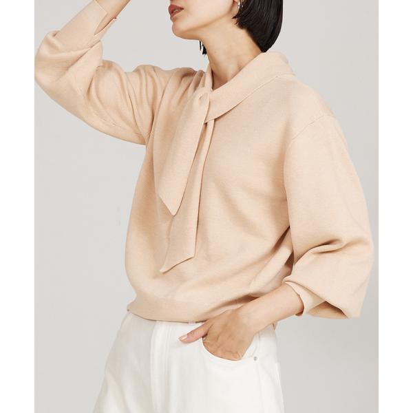 ニット セーター 2WAYボータイニット/オフィスカジュアル レディース