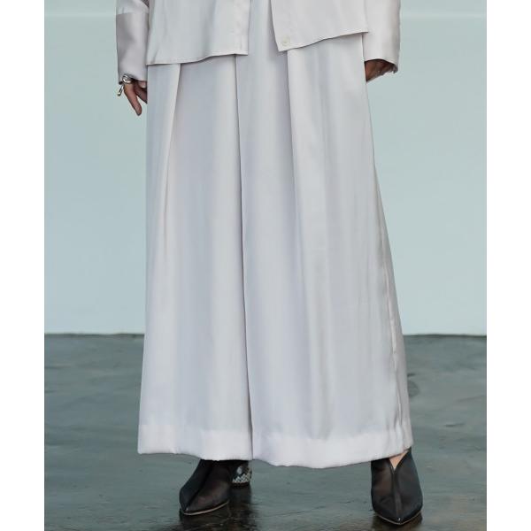 パンツ Satin Wide Trouser レディース