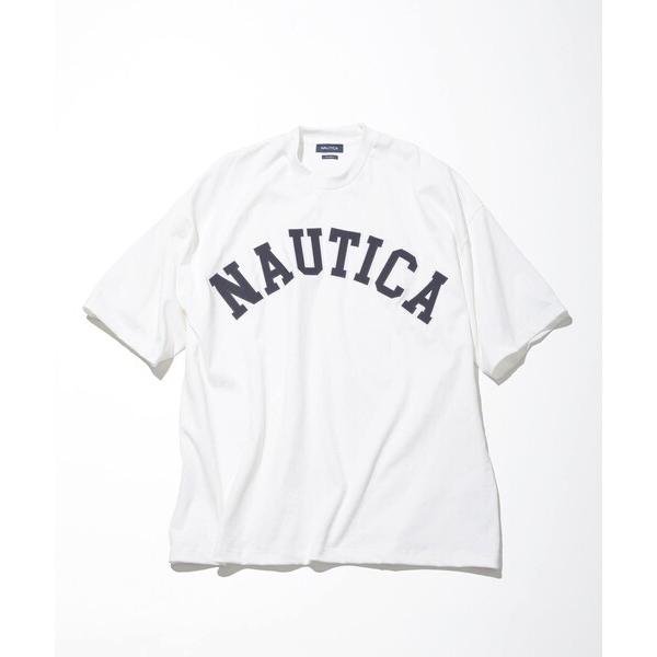 「NAUTICA」 半袖Tシャツ LARGE ホワイト メンズ