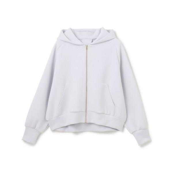 パーカー 「洗える・軽量」ダブルフェイス ZIPパーカー レディース