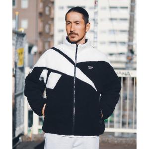 ブルゾン アウター 「Reebok/リーボック」ベクターフリースJK/ビッグロゴモコモコブルゾン メンズ レディース