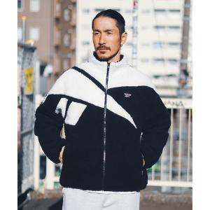 ジャケット ブルゾン 「Reebok/リーボック」ベクターフリースJK/ビッグロゴモコモコジャケット｜zozo