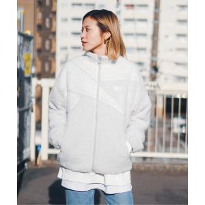 ブルゾン アウター 「Reebok/リーボック」ボアフリース/ビッグロゴモコモコブルゾン レディース