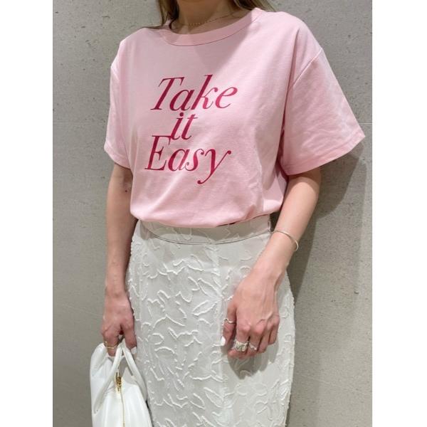 「SNIDEL」 半袖Tシャツ ONE SIZE ピンク レディース