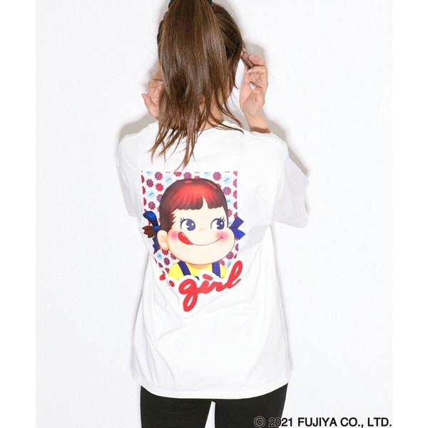 「X-girl」 半袖Tシャツ「PEKO MILKYコラボ」 X-LARGE ホワイト レディース