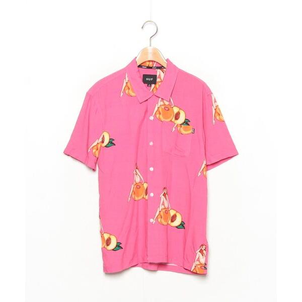 「HUF」 半袖シャツ SMALL ピンク メンズ