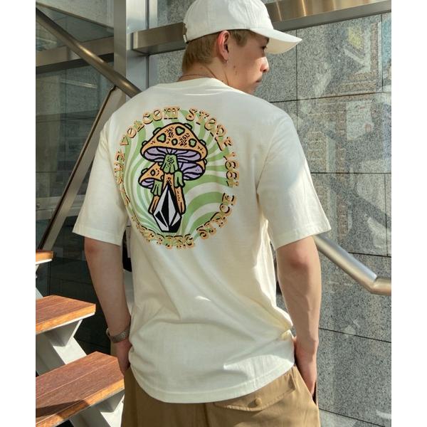 「VOLCOM」 半袖Tシャツ L ホワイト メンズ