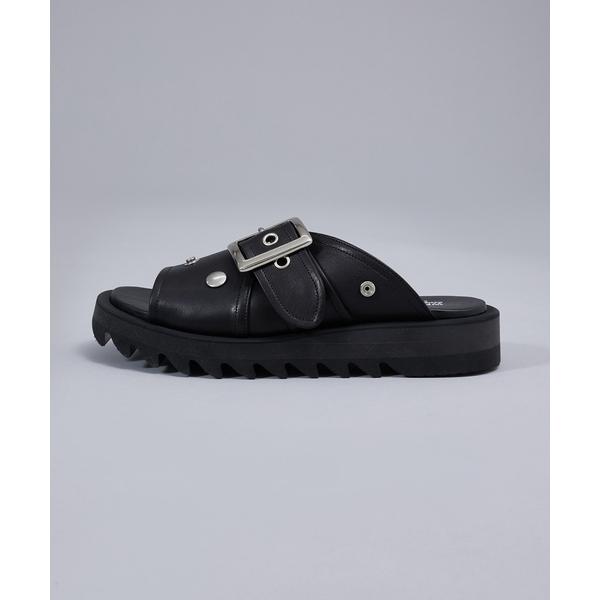 サンダル 「WRAP SHOES」ライダース バックル ボリュームソール スライドサンダル メンズ