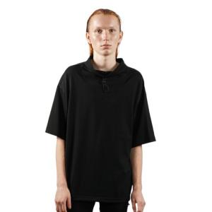 tシャツ ドローコードモックネックTシャツ メンズ