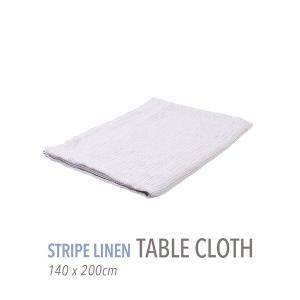 ランチョンマット ストライプリネン テーブルクロス（140cm X 200cm）