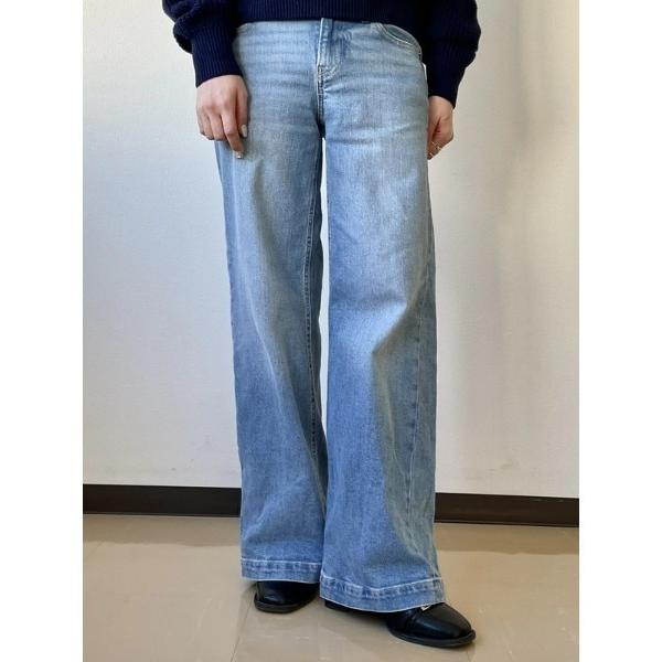 ジーンズ デニム デニムパンツ ローライズ ストライド ワイドデニム レディース