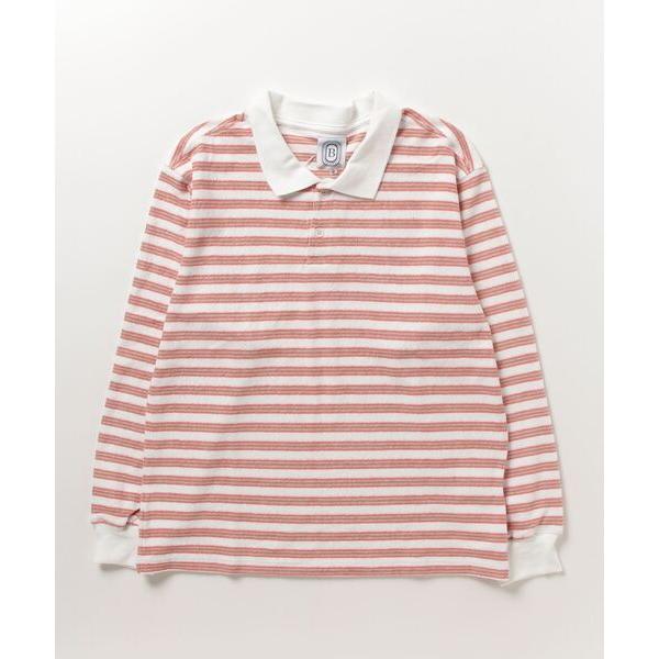 ポロシャツ B omnivore/ビーオムニボー  Pile Border POLO メンズ レディ...