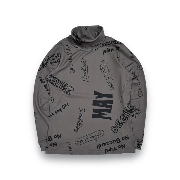 tシャツ Scribble graffiti turtleneck shirt レディース