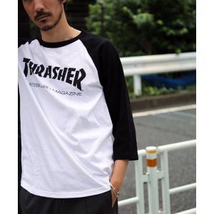 メンズ 「THRASHER」 7分袖Tシャツ SMALL ホワイト×ブラック｜zozo