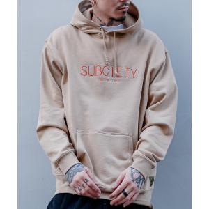 「Subciety」 プルオーバーパーカー MEDIUM カーキ メンズ