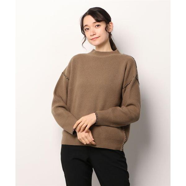 「BEAMS LIGHTS」 長袖ニット ONE SIZE ベージュ レディース