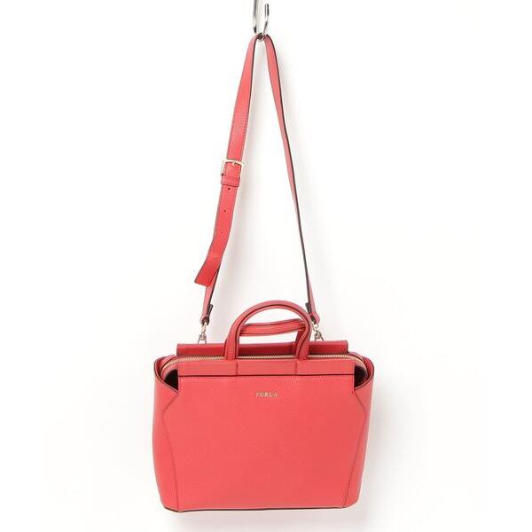 レディース 「FURLA」 2WAYバッグ - レッド