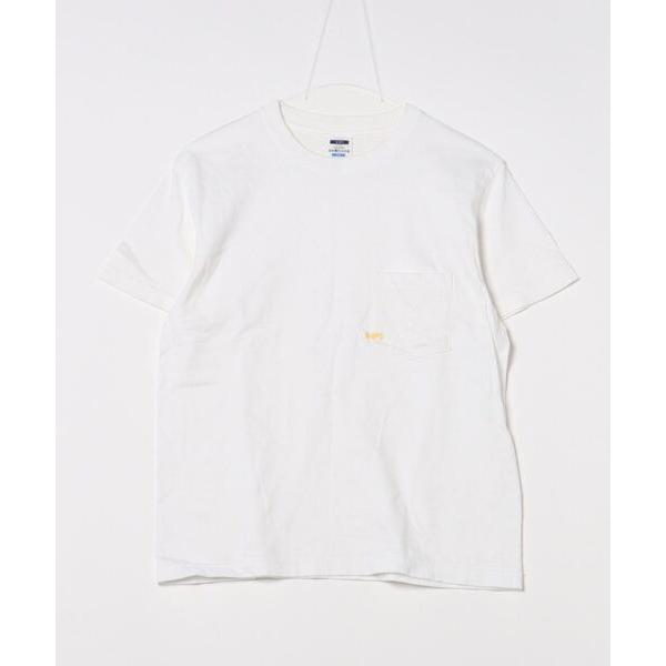 「SHIPS」 刺繍半袖Tシャツ S ホワイト レディース