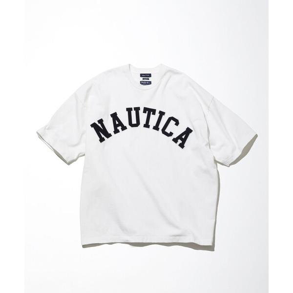 「NAUTICA」 半袖Tシャツ MEDIUM ホワイト メンズ