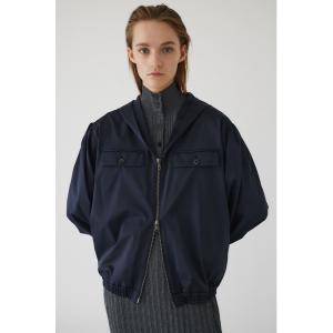 ブルゾン アウター Shirring gather hoodie レディース