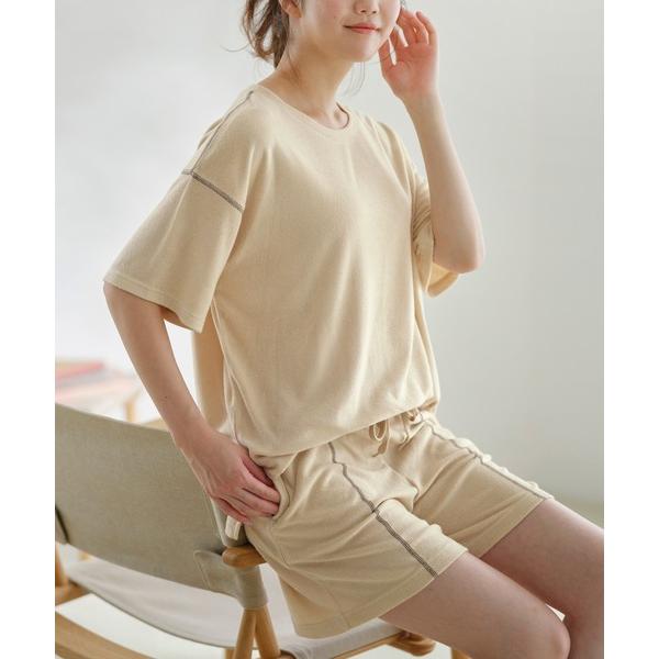 パジャマ ルームウェア 「接触冷感」ひんやりとろけるレーヨンブレンドパイルパジャマ レディース