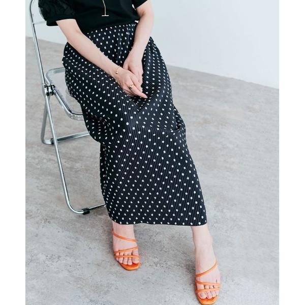 スカート アコーディオン プリーツ ナロー スカート