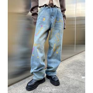 パンツ デニム ジーンズ レディース 「SLOPPY/スロッピー」ペイントデニム(24SS)｜zozo