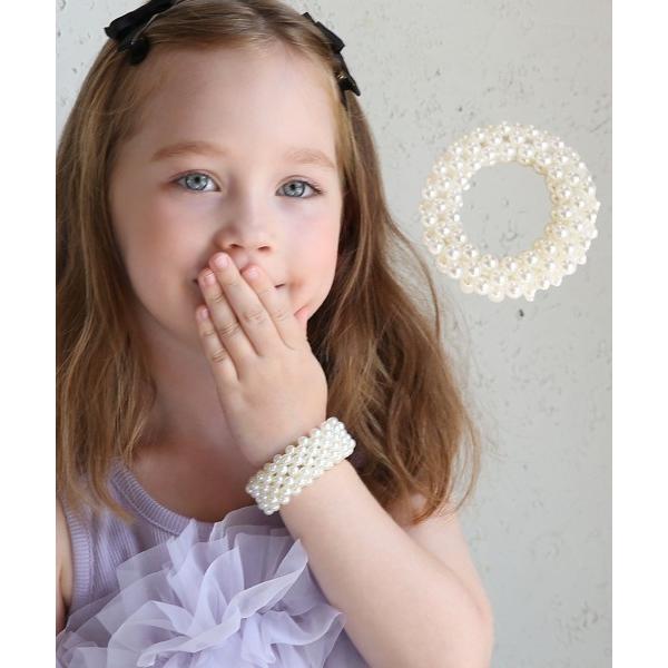 シュシュ パール ホワイト シュシュ＆ブレスレット