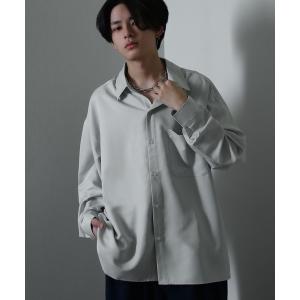 シャツ 「無地/総柄」オーバーサイズ長袖シャツ メンズ レディース