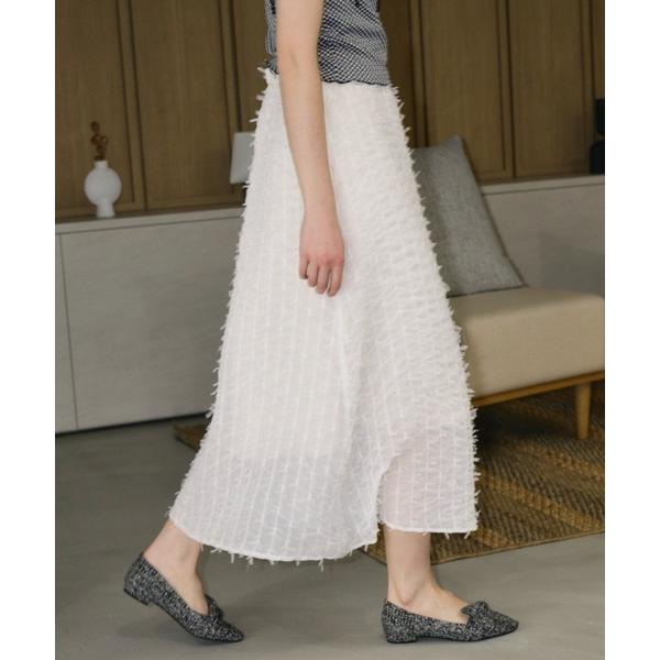 スカート ribbon chiffon skirt/リボンフリンジスカート「Sサイズ展開あり」