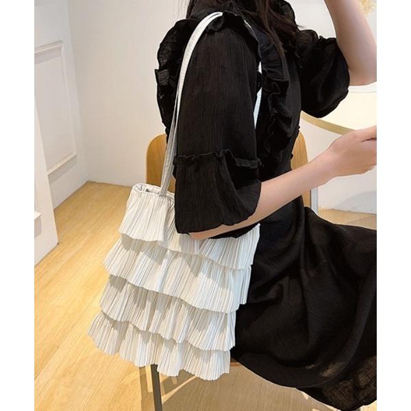 ショルダーバッグ バッグ シャイニープリーツトートBAG レディース
