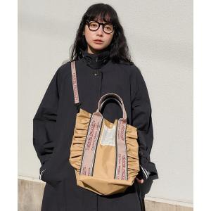 トートバッグ THEATRE PRODUCTS × FREAK'S STORE/シアタープロダクツ 別注 2way ジャガードテープ フリルバッグ