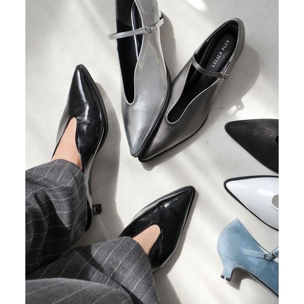 パンプス 「2025AW再販」柔らか！ローヒール ポインテッドトゥ メリージェーンパンプス