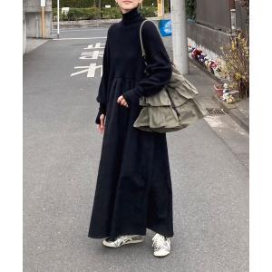 ワンピース 「CORNERS by KR」指穴付きハイネックドッキングワンピース