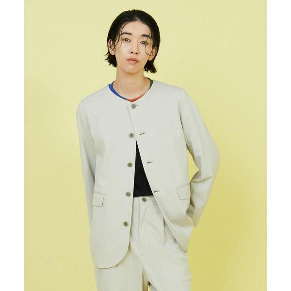 ジャケット ノーカラージャケット トリコット ジャケット レディース メンズ
