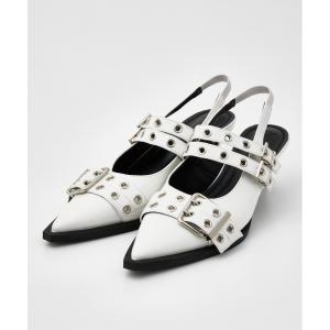 ⭐︎laguagem⭐︎ EYELET LACE UP ミュール LAGUA GEM（ラグアジェム） パンプス EYELET LACE UP ミュール