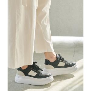 スニーカー Pole Star/サイドカラー軽量厚底スニーカー レディース