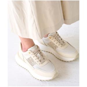 スニーカー Algedi/サイドグリッター厚底スニーカー レディース
