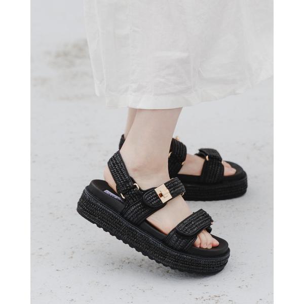 サンダル ミュール ダブルベルトラフィアサンダル/STEVE MADDEN BIGMONA-US レ...