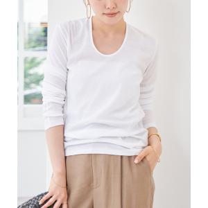 tシャツ Tシャツ レディース Clear Yarn Uネック ロングTシャツ｜zozo