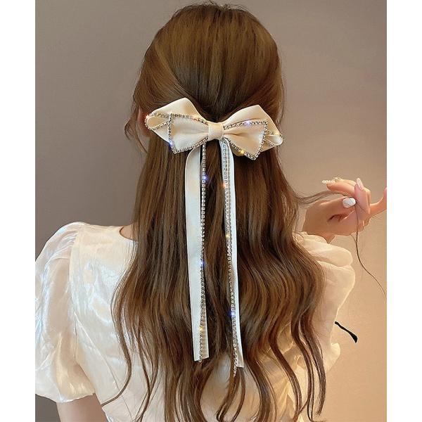 ヘアクリップ ビッグリボン バレッタ 韓国 ヘアアクセ