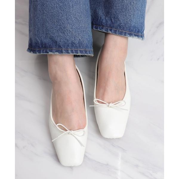 バレエシューズ パンプス 「ウォッシャブルシューズ」スクエアトゥバレエシューズ