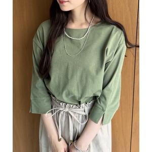 tシャツ 梨地ジョーゼットプルオーバー レディースの商品画像