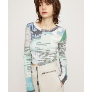 tシャツ Tシャツ レディース COLLAGE PRINT TOPS コラージュ プリント トップス｜zozo